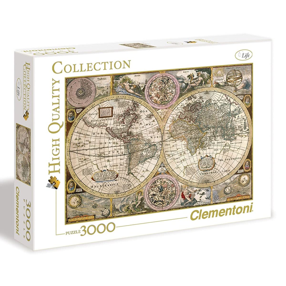 Amazon.co.jp: 3000ピース ジグソーパズル Clementoni 世界地図